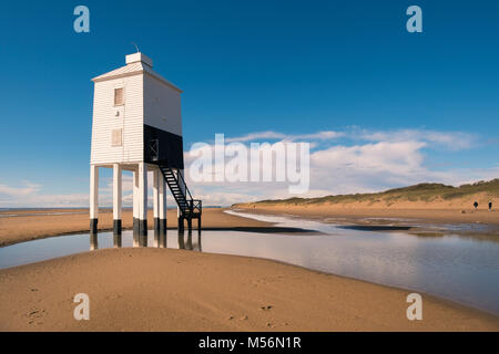 Burnham-on-Sea niedrige Leuchtturm ist das einzige in Somerset in einem Bereich der shifing Sand und Watt. Stockfoto
