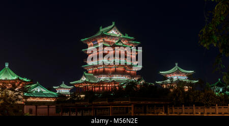 Pavillon von Prinz Teng in Nanchang, JIangxi, China ist einer der vier berühmten Turm in Chna. Stockfoto