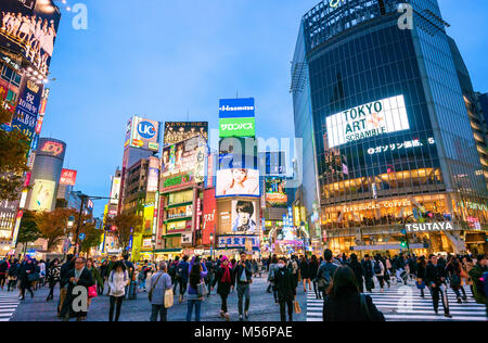 Shibuya Crossing Tokyo Japan Hachiko Square Stockfoto