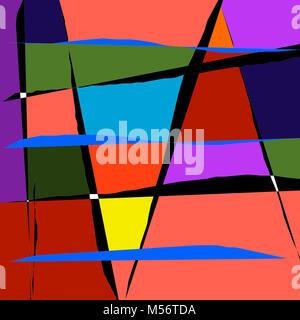 Designs mit mehreren Farben in retro Designs Stockfoto