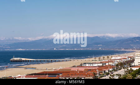 Luftaufnahme von Lido di Camaiore, Lucca, Toskana, Italien Stockfoto