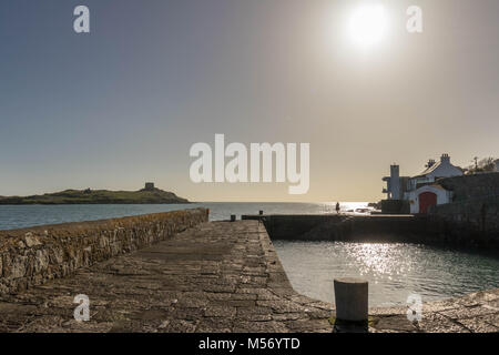 Coliemore Hafen ist in Dalkey (südlich von Dublin). Außerdem, im Mittelalter, Coliemore war der wichtigste Hafen für Dublin City. Stockfoto