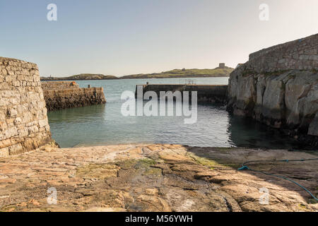 Coliemore Hafen ist in Dalkey (südlich von Dublin). Außerdem, im Mittelalter, Coliemore war der wichtigste Hafen für Dublin City. Stockfoto