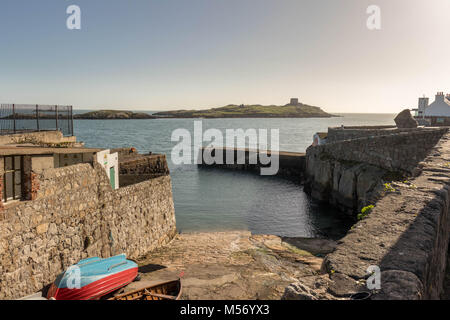 Coliemore Hafen ist in Dalkey (südlich von Dublin). Außerdem, im Mittelalter, Coliemore war der wichtigste Hafen für Dublin City. Stockfoto