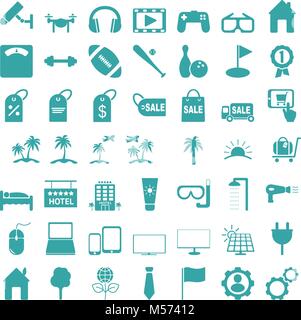 Symbole gesetzt. Symbole für Grafik- und Webdesign. Stock Vektor