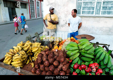 Obst und Gemüse Verkäufer, Havanna, Kuba Stockfoto
