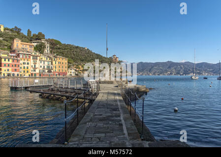 Portofino, einem berühmten Stadt an der Ligurischen Riviera Stockfoto