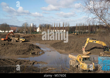 Brownfield Baustelle entwickelt für Gehäuse auf ex BOC factory Land in Birtley, North East England, Großbritannien Stockfoto