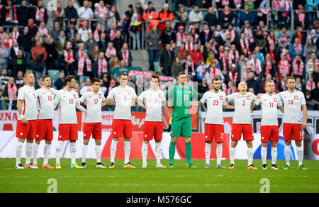 WROCLAW, Polen, 26. März 2016: Internationaler Fußball-Spiel Polen - Finnland o/p Polen Stockfoto