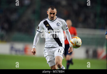 Warschau, Polen - 22. OKTOBER 2015: UEFA Europa League Gruppenphase Legia Warschau Club Brugge Belgien o/p: Michal Kucharczyk Stockfoto