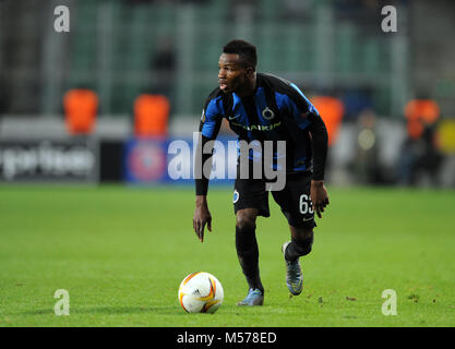 Warschau, Polen - 22. OKTOBER 2015: UEFA Europa League Gruppenphase Legia Warschau Club Brugge Belgien o/p: Boli Bolingoli Mbombo Stockfoto