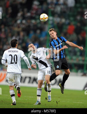 Warschau, Polen - 22. OKTOBER 2015: UEFA Europa League Gruppenphase Legia Warschau Club Brugge Belgien o/p: Michal Kucharczyk Stockfoto