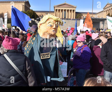 Der Philadelphia Frauen März auf dem Parkway in Philadelphia mit: Atmosphäre, wo: Philadelphia, Pennsylvania, United States Wenn: 20 Jan 2018 Credit: Hugh Dillon/WENN.com Stockfoto