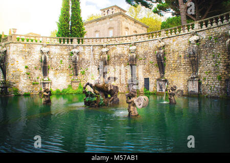 Pegasus Brunnen der Villa Lante in Bagnaia, Viterbo - Italien Stockfoto