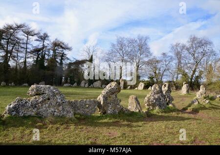 Rollrights Steine Stein Ct, tolle Rollright, Chipping Norton OX7 5QB Stockfoto