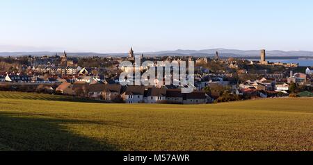 St Andrews Schottland von Süden gesehen Stockfoto