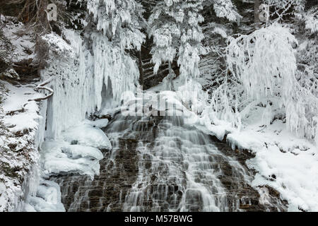 Ventilator fällt im Winter Alberta Kanada Stockfoto