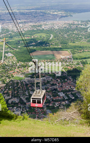 Die Seilbahn auf den Mont Salève, Frankreich. Stockfoto