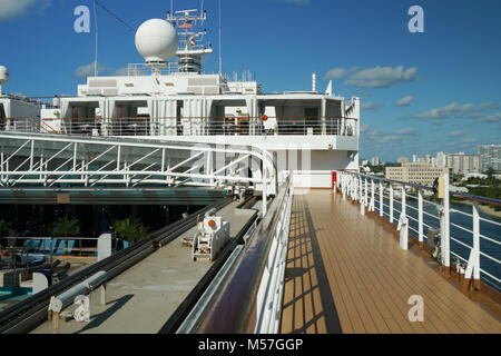 Auf Kreuzfahrtschiff Niew Amsterdam, Karibik und Florida Stockfoto