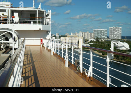 Auf Kreuzfahrtschiff Niew Amsterdam, Karibik und Florida Stockfoto