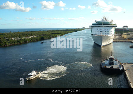 Auf Kreuzfahrtschiff Niew Amsterdam, Fort Lauderdale, Florida Stockfoto