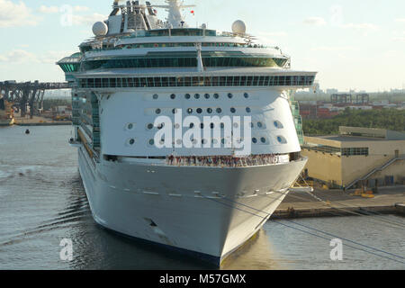 Auf Kreuzfahrtschiff Niew Amsterdam, Fort Lauderdale, Florida Stockfoto