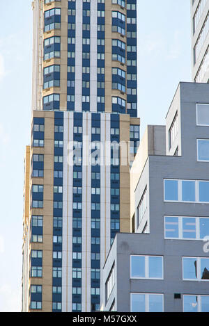 Verschiedene architektonische Stile von Gebäuden in New York City Stockfoto