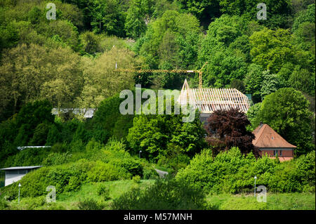 Ehemalige NS-deutschen KZ Neuengamme nebenlager Barkhausen (mit zwei anderen Lagern war es KZ Porta Westaflica) im Hotel Kaiserhof in Barkhausen, in das konvertiert Stockfoto