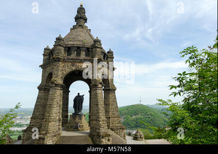 88 meter Höhe Kaiser-Wilhelm-Denkmal (Kaiser Wilhelm Denkmal) 1892-1896 von Bruno Schmitz und Kaspar von Zumbusch zu Ehren wilchelm ich, der Stockfoto