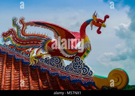 Die schönen chinesischen Stil Skulpturen an Anek Kusala Sala (Viharn Sien), Thai-Chinese Tempel in Pattaya, Thailand. Es wurde 1987 erbaut und ist eines der p Stockfoto