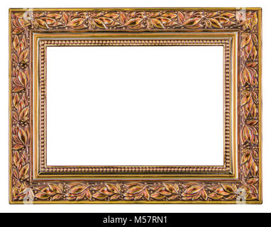 Metallrahmen auf weißem Hintergrund Stockfoto