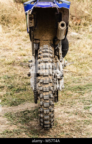 Hinterrad eines Sport Motorrad close-up Stockfoto