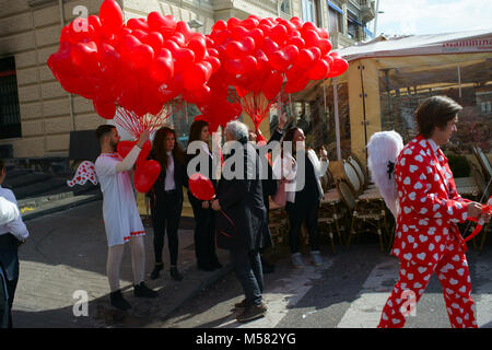 St. Valentin Tag in Neapel, Italien Stockfoto