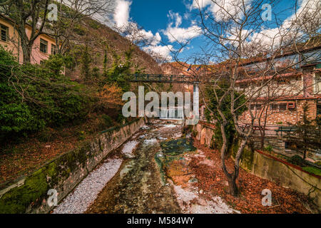 Loytra Pozar Hot Springs, eine der beliebtesten Reiseziel in Griechenland Stockfoto