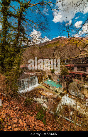 Loytra Pozar Hot Springs, eine der beliebtesten Reiseziel in Griechenland Stockfoto