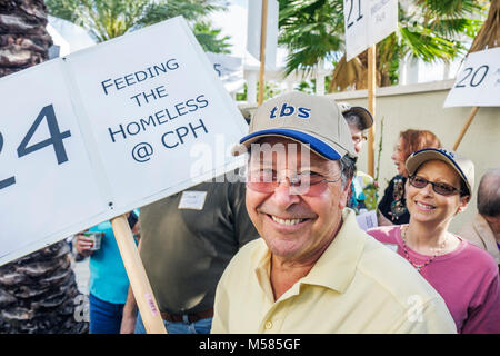 Miami Beach Florida, Temple Beth Sholom, Synagoge, jüdisch, Mitzvah-Wochenende, Freiwillige Freiwillige Community Service ehrenamtliche Arbeit Arbeiter, teamwo Stockfoto