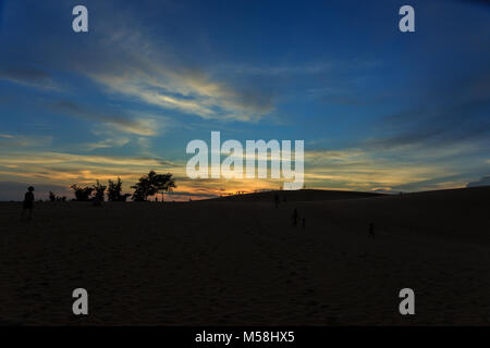 Weißer Sand Dünen bei Muine, Vietnam. Stockfoto