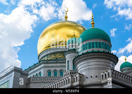 Kuppeln der Kathedrale Moschee in Moskau Russland Stockfoto