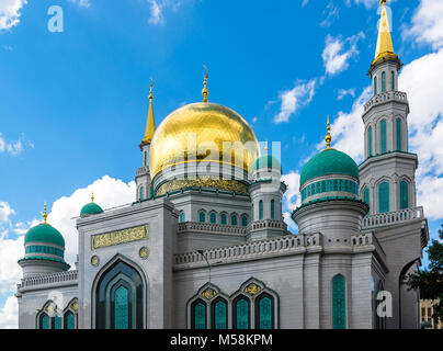 Kuppeln der Kathedrale Moschee in Moskau Russland Stockfoto