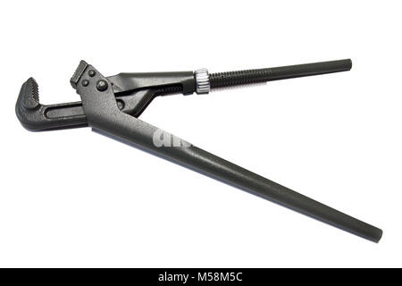 Verstellbarer Schraubenschlüssel für Klempnerarbeiten auf die Renovierung und Bau Stockfoto