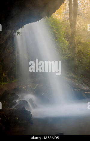 Grotte fällt in der Great Smoky Mountains National Park, Tennessee Stockfoto