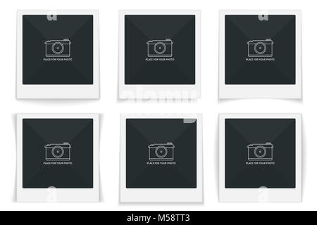 Bilderrahmen mit unterschiedlichen Schatten, Vector EPS 10 Abbildung Stockfoto