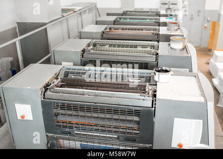 Offset-Druckmaschine Stockfoto