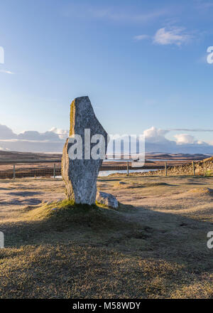 Callanish Standing Stones in der Morgendämmerung, Isle of Lewis, Äußere Hebriden, Schottland Stockfoto