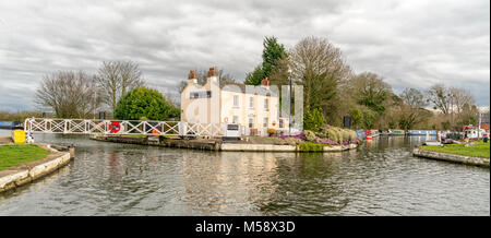 Gloucester-Sharpness Ship Canal, Saul Junction, Gloucestershire, VEREINIGTES KÖNIGREICH Stockfoto