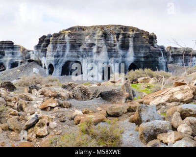 El Mojon vulkanischen Statuen auf der Kanarischen Inseln, Lanzarote Stockfoto