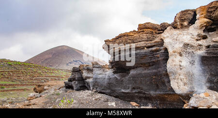 El Mojon vulkanischen Statuen auf der Kanarischen Inseln, Lanzarote Stockfoto