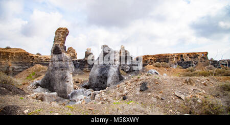 El Mojon vulkanischen Statuen auf der Kanarischen Inseln, Lanzarote Stockfoto