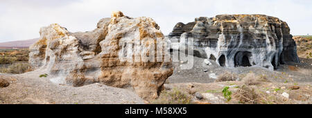 El Mojon vulkanischen Statuen auf der Kanarischen Inseln, Lanzarote Stockfoto