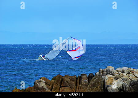 Steife Brise auf der Monterey Bay in Kalifornien Stockfoto